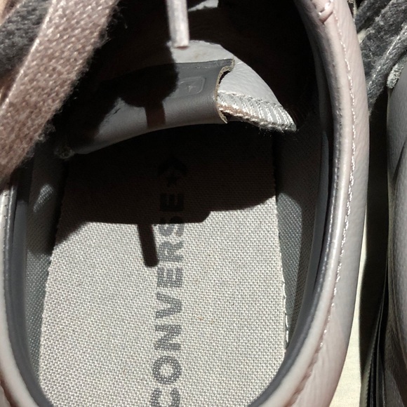 Gray and Black Converse Star Player 76 Leather Sneakers - Picture 2 of 16